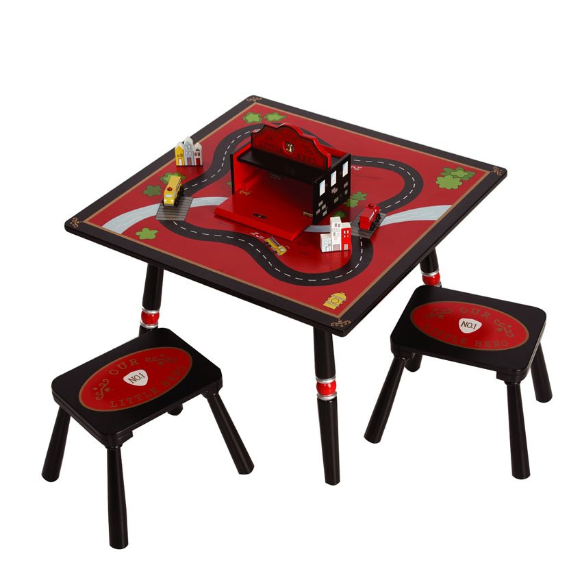 Firefighter Table and 2 Stools