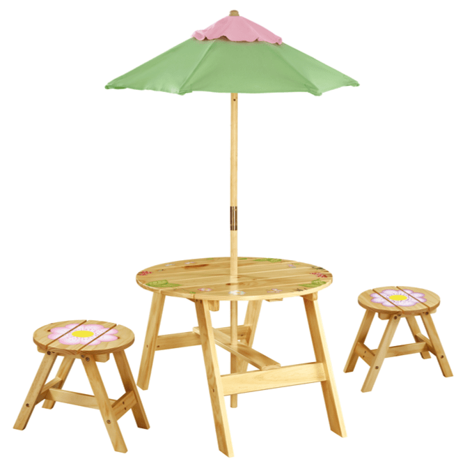 Teamson Kids -Magic Garden Outdoor Table and 2 Chair Set